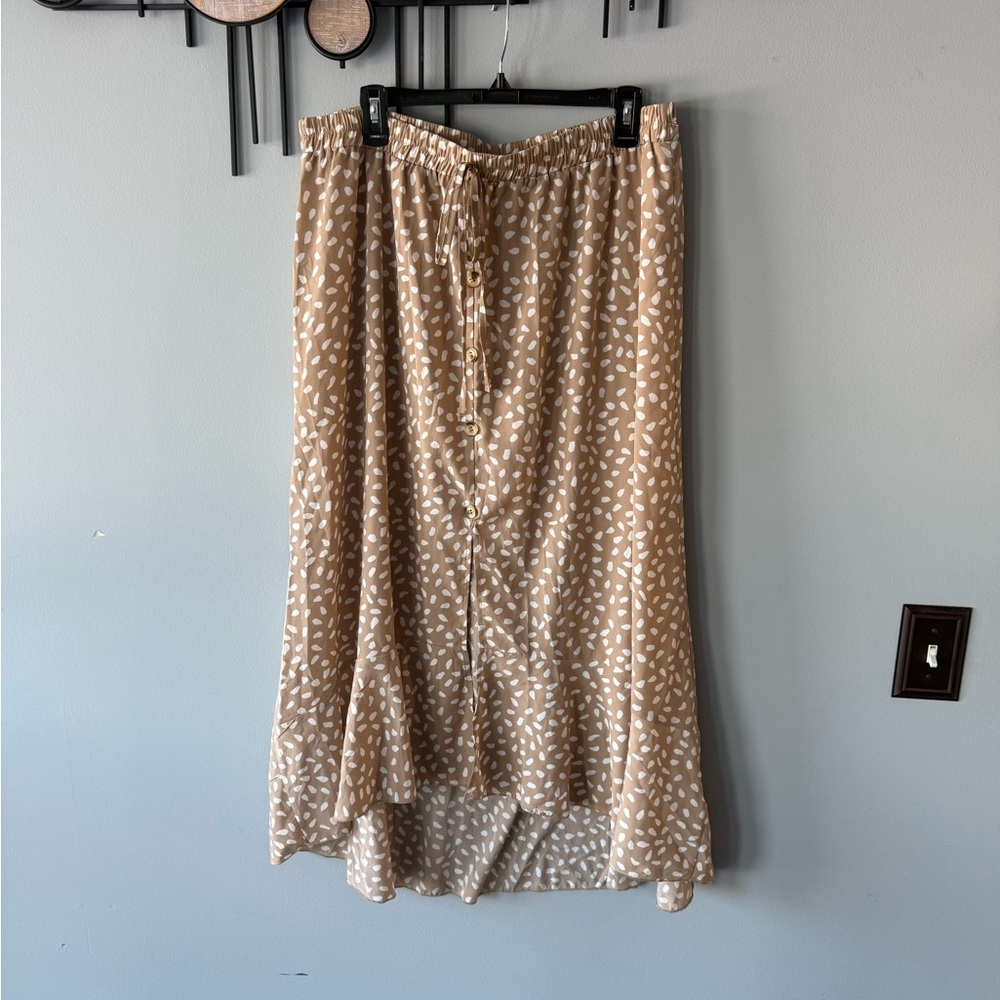 Shein Tan Polka Dot Women's Skirt